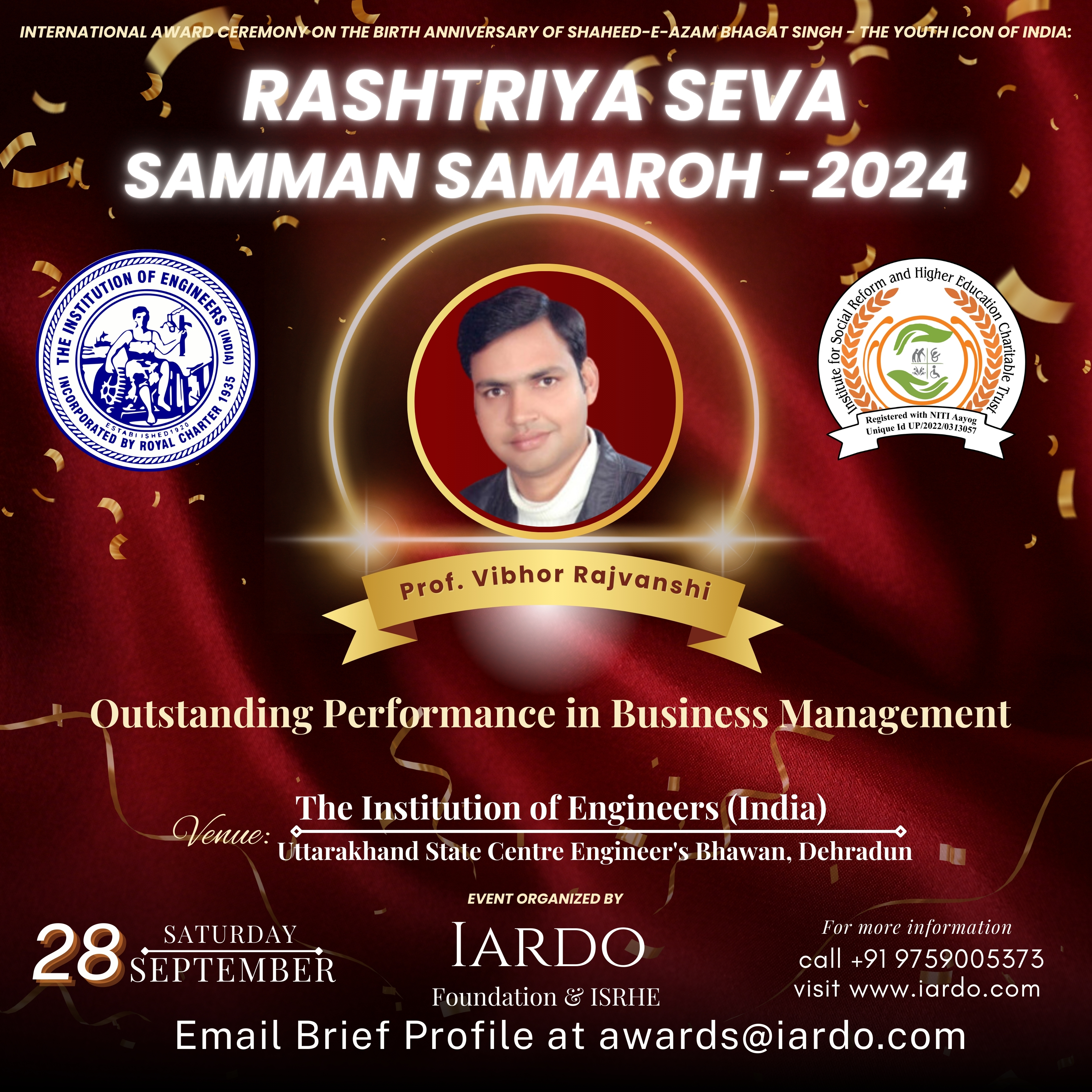 Prof. Vibhor Rajvanshi